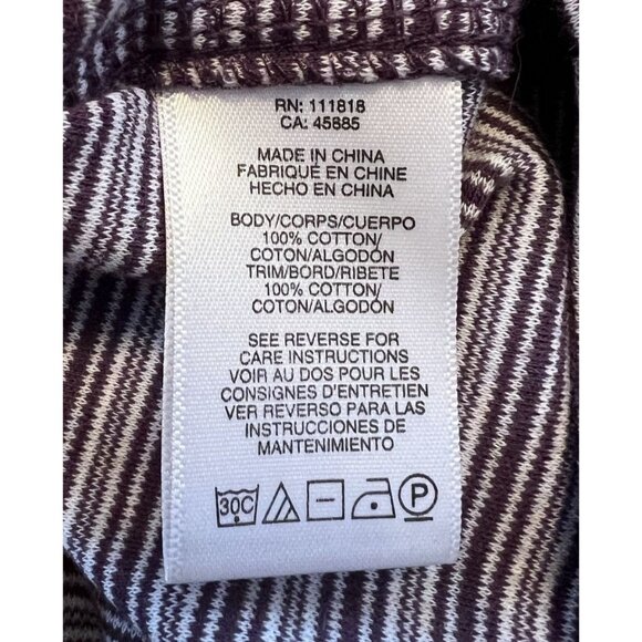 Michael Kors men's purple/white triped polo shirt size XL BUtton neck - Picture 6 of 8